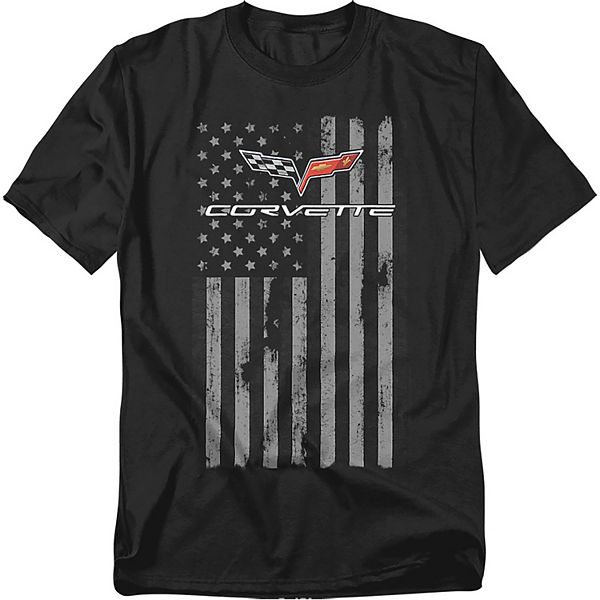

Футболка Big & Tall Corvette с принтом в виде американского флага Licensed Character