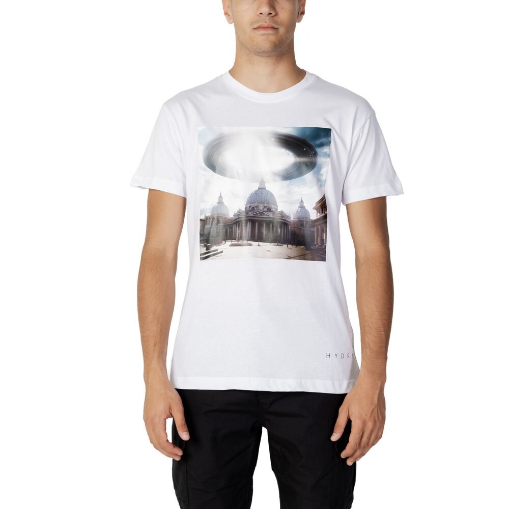 

Белая хлопковая футболка Hydra Clothing