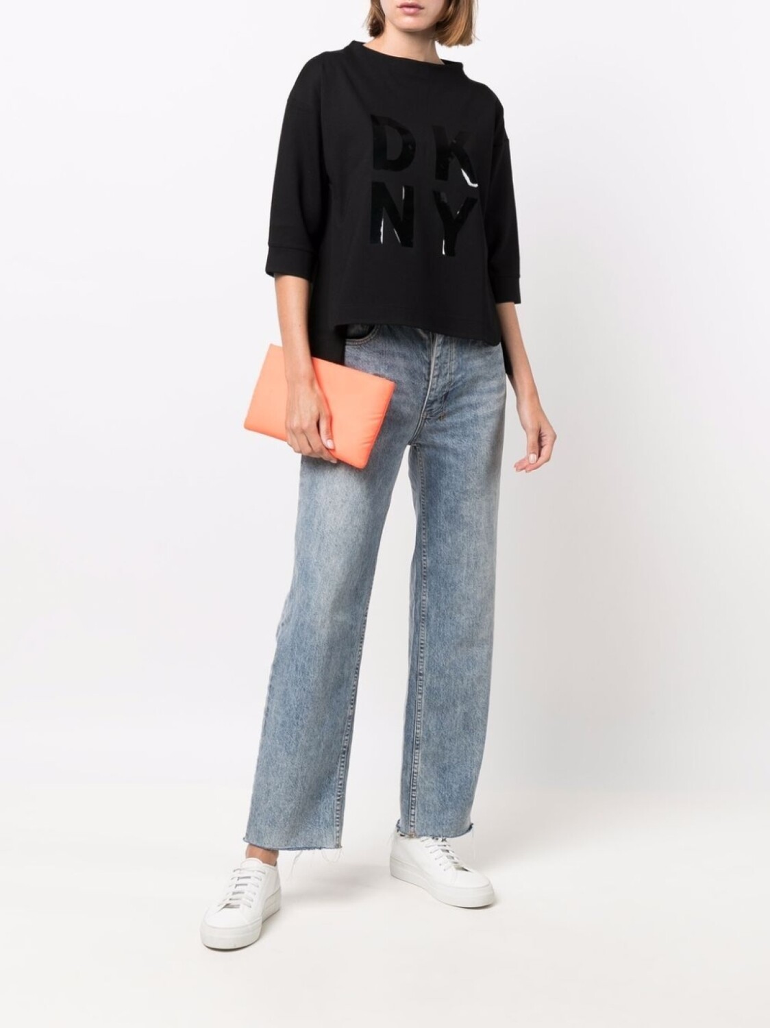 

DKNY укороченная толстовка с логотипом, черный