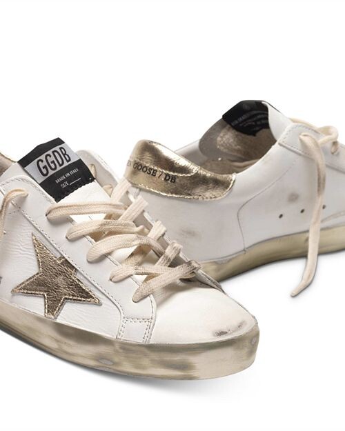 Женские низкие кеды Super-Star от роскошного бренда Golden Goose, цвет White — фото 4