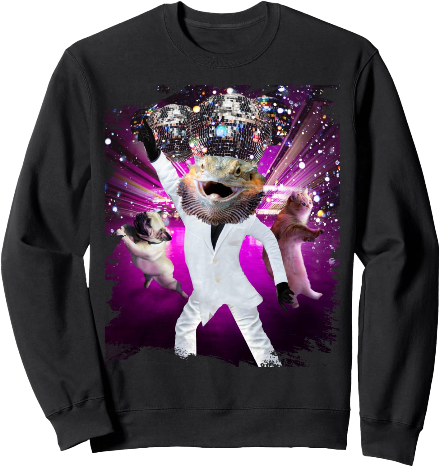 

Толстовка в стиле ретро 70-х с изображением бородатой ящерицы, танцующей в диско-шаре, черная Random Galaxy, Черный, Толстовка в стиле ретро 70-х с изображением бородатой ящерицы, танцующей в диско-шаре, черная Random Galaxy