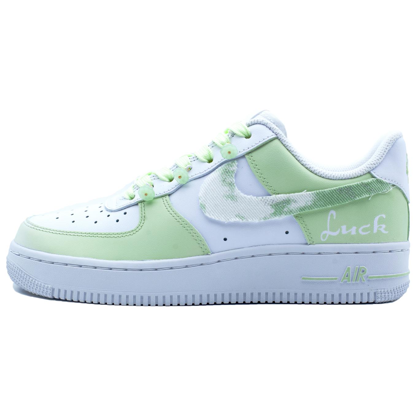 

Кроссовки Nike Air Force 1 Skateboarding Shoes Women's Low-top Green, желтый