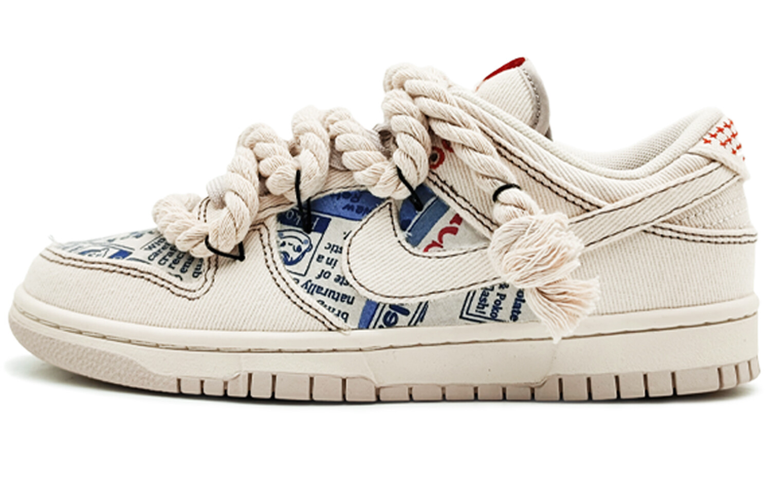 

Кроссовки Nike Dunk Skateboarding Shoes Unisex Low-top Beige/Blue, цвет Apricot