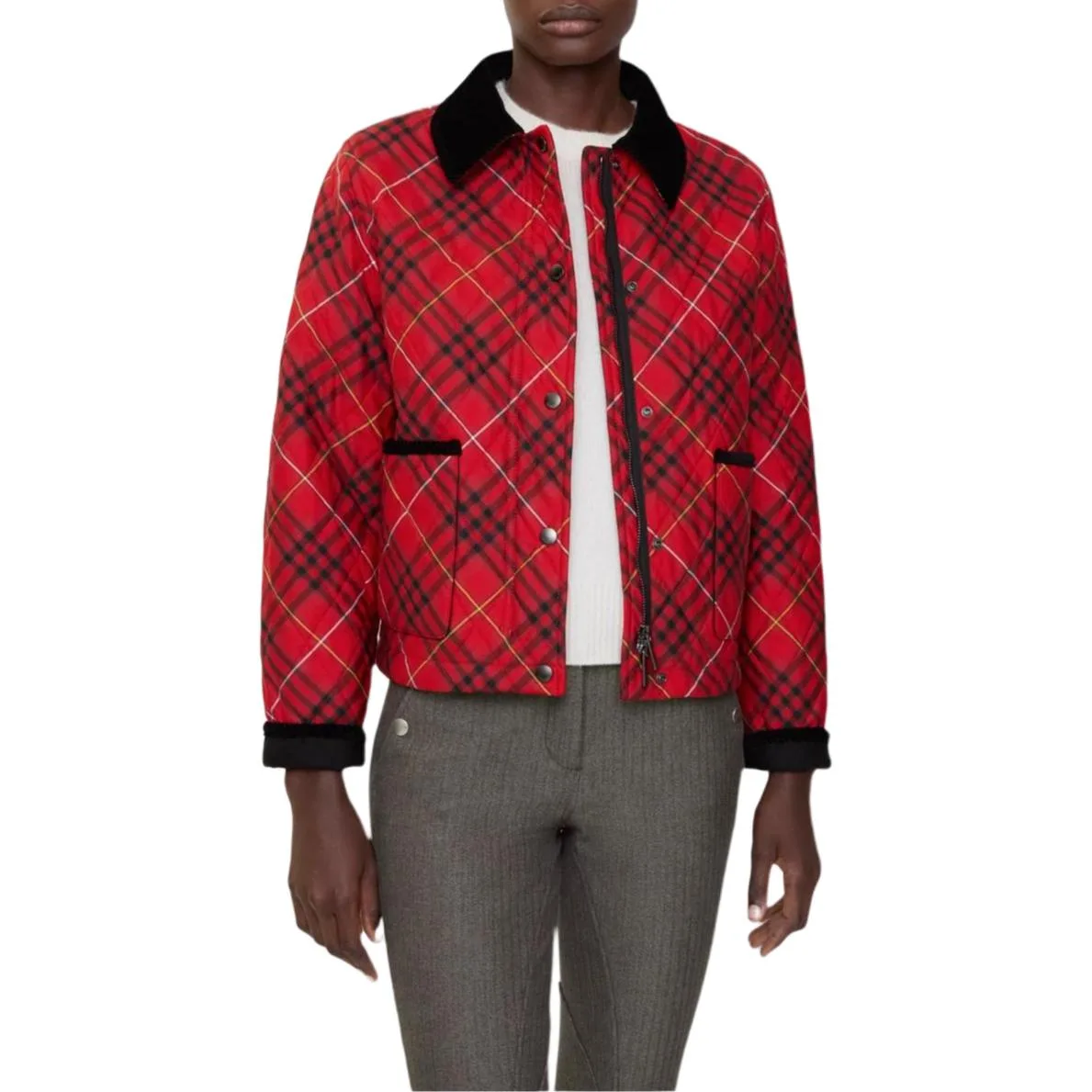 Стеганая куртка Burberry, красный — фото 2