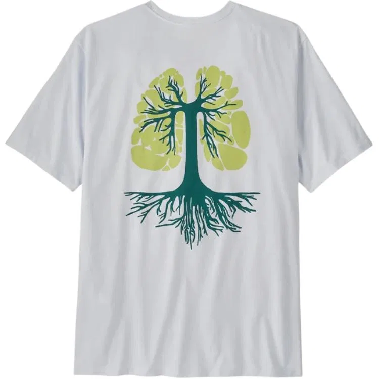 Футболка Responsibili Tee Run Like Roots для мужчин Patagonia, WHI