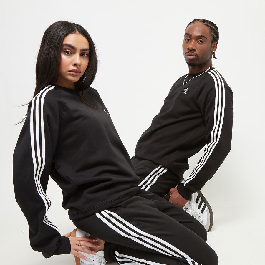 

толстовка adicolor с 3 полосками и круглым вырезом adidas Originals, цвет black