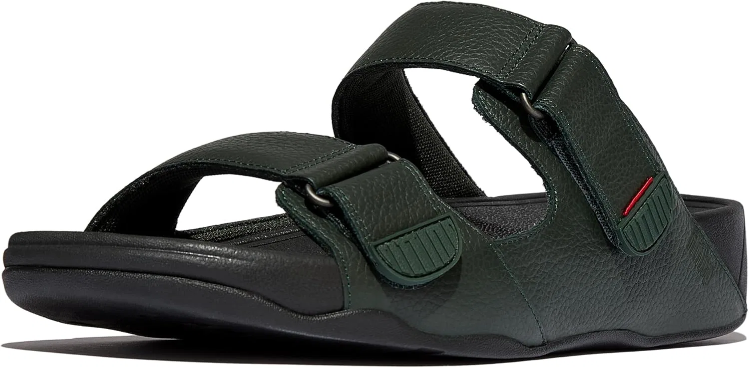 Сандалии кожаные FitFlop, темно-зеленый