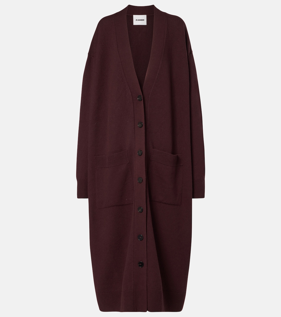 

Кардиган свободного кроя из шерсти Jil Sander, Chocolate Plum