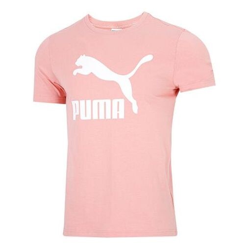 

Футболка classics logo t-shirt 'pink white' Puma, розовый