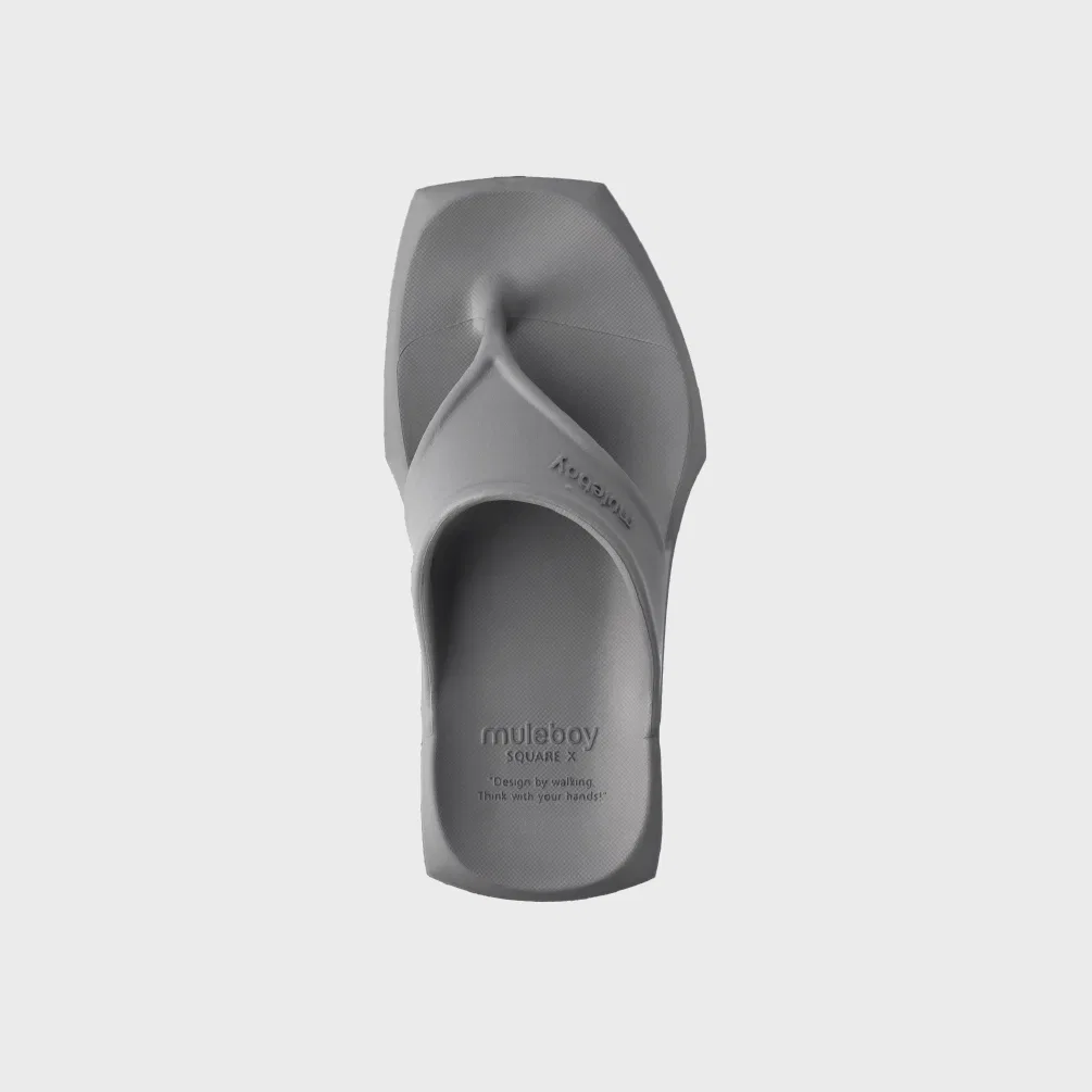 Мужские вьетнамки Square X Flipflop Mid Gray от Muleboy — фото 2