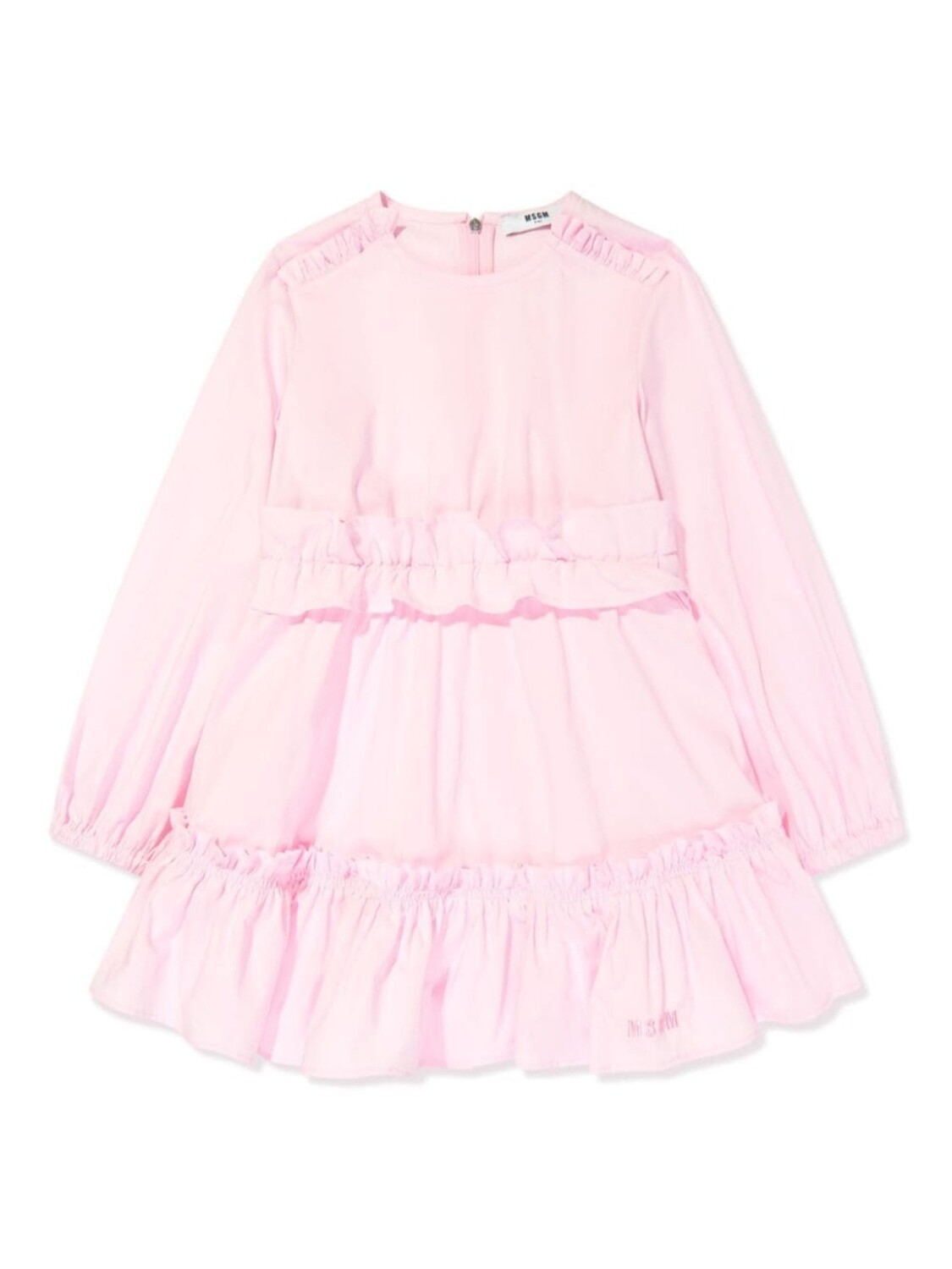 

Платье с оборками и вышитым логотипом MSGM Kids, зеленый