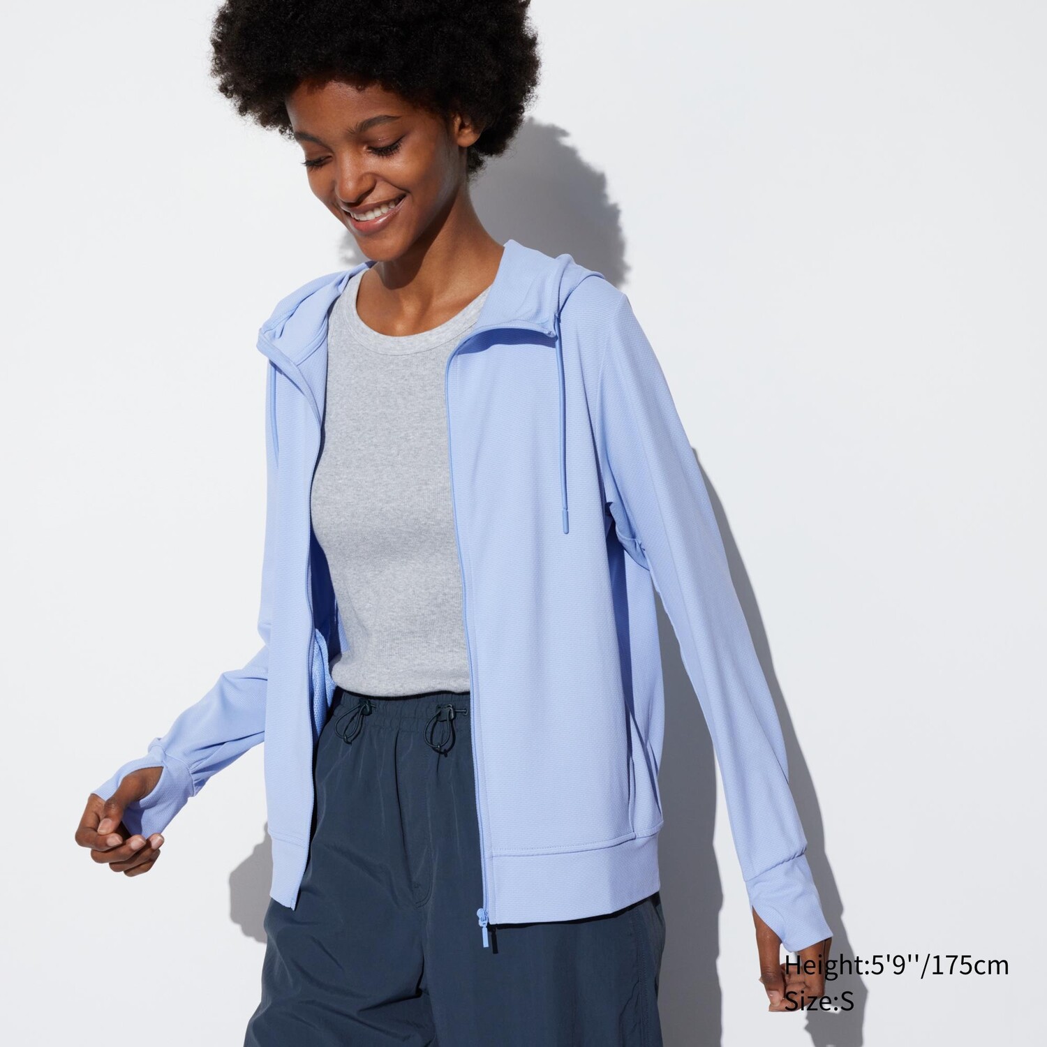 

Толстовка Uniqlo Airism Mesh на молнии, синий
