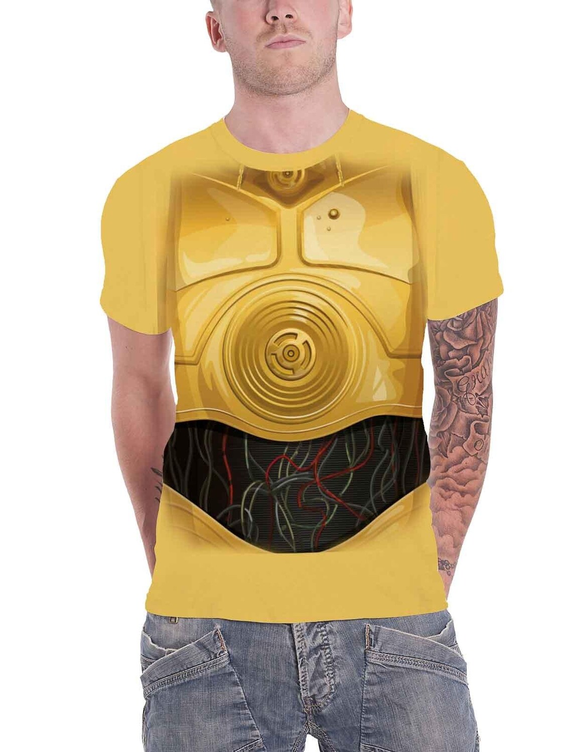 

Футболка с костюмом на груди дроида C-3PO Star Wars, желтый