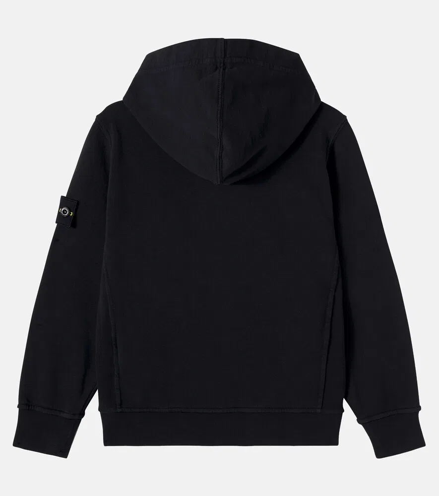 Толстовка на молнии из хлопкового трикотажа Compass Stone Island Junior, черный — фото 2