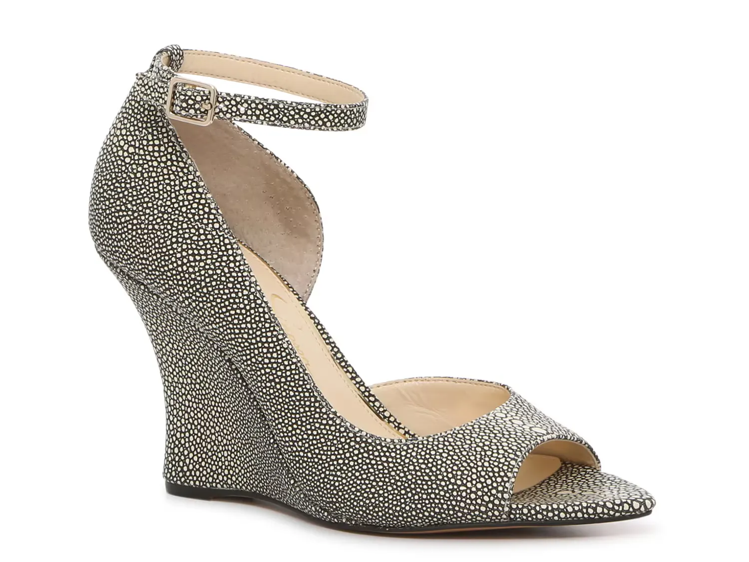 

Сандалии Winchell Wedge Sandal Jessica Simpson, цвет black_whitesnakeprintsynthetic
