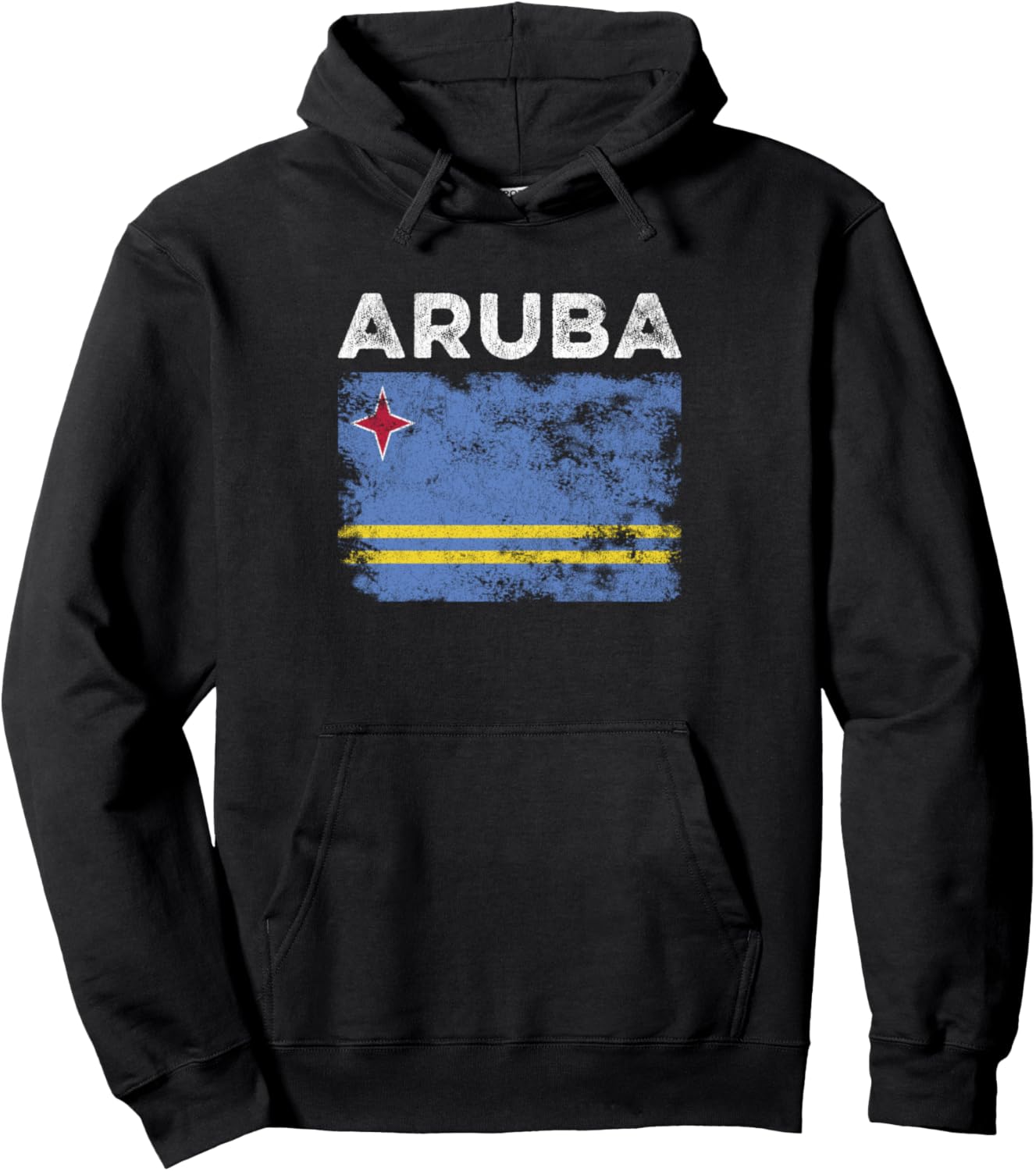 

Толстовка Alba Flag Distressed - для мужчин, женщин и детей Aruba Flag Nation, черный