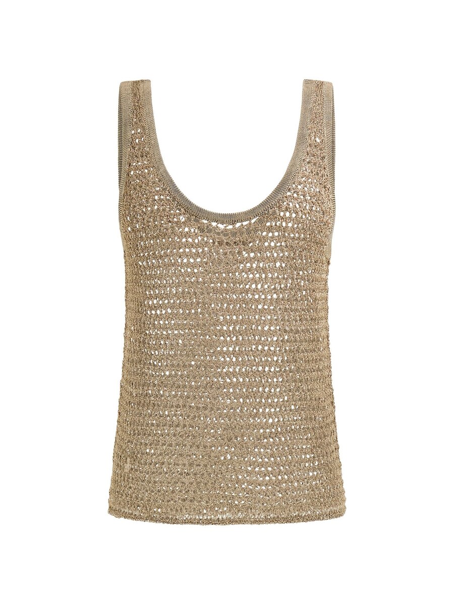 

Вязаный топ GUESS, коричневый
