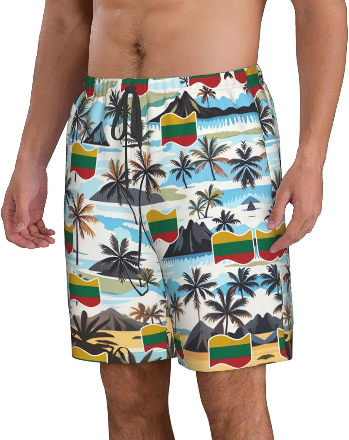 Мужские плавки-шорты Maldivians Board Shorts Swim Trunks с изображением Мальдивских островов Generic, Lithuania Lithuanian — фото 2