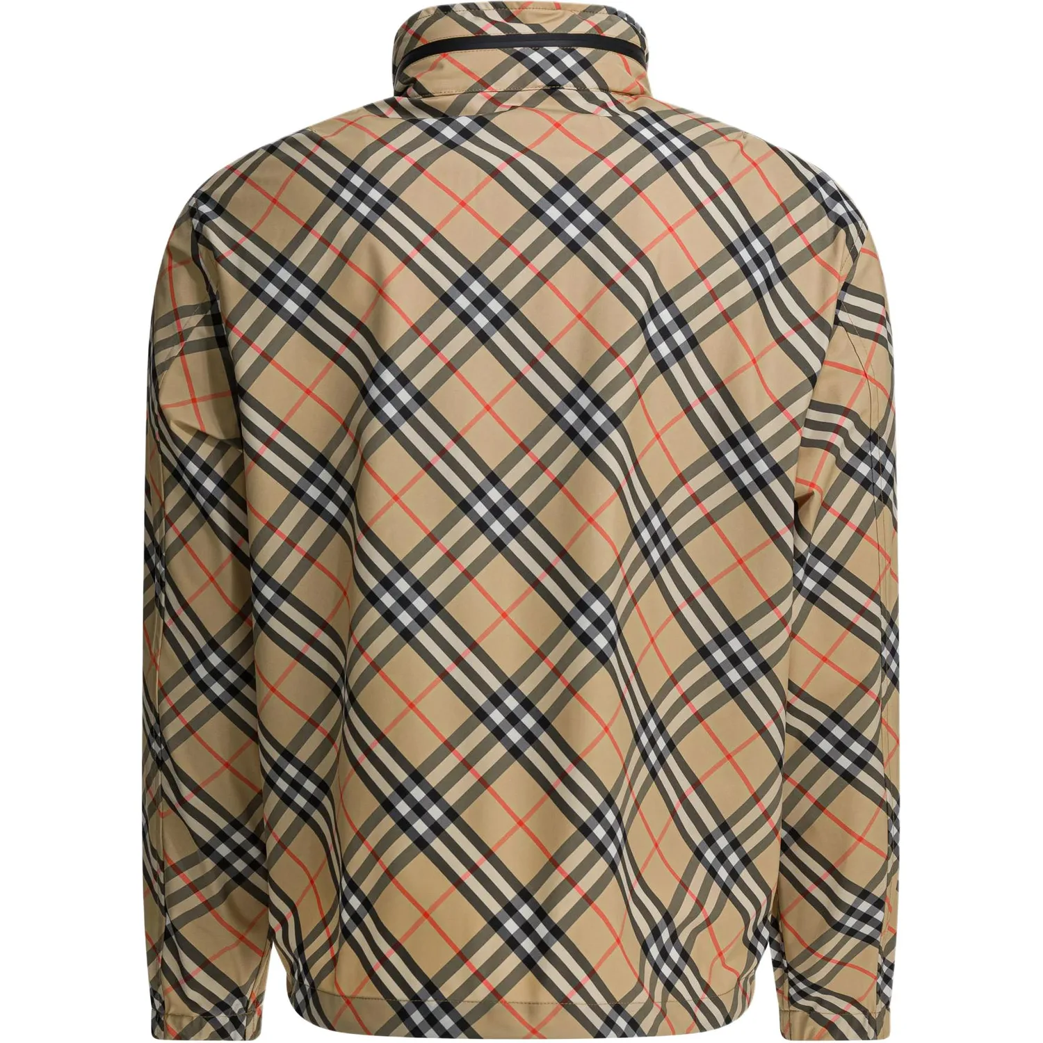 Худи Burberry с клетчатым принтом, бежевый — фото 3