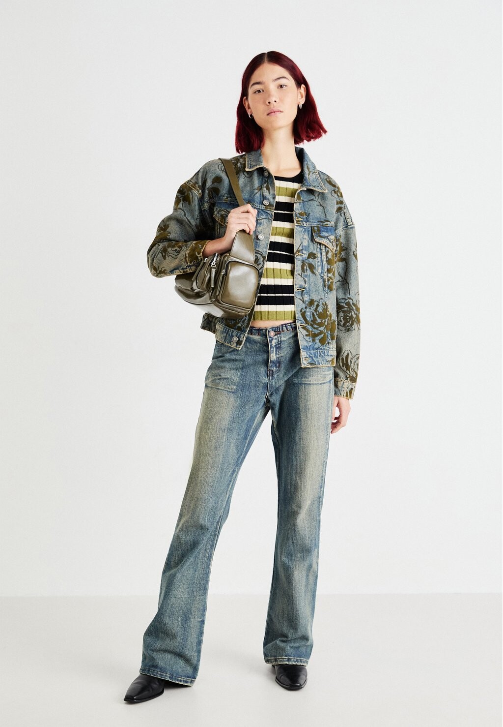 

Джинсовая куртка ONLMOTT FLORAL JACKET ONLY, синий деним