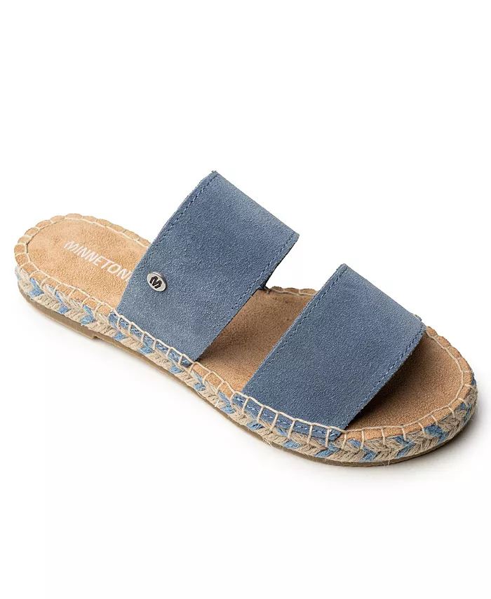 Женские слайдеры Poppie из замши Minnetonka, синий
