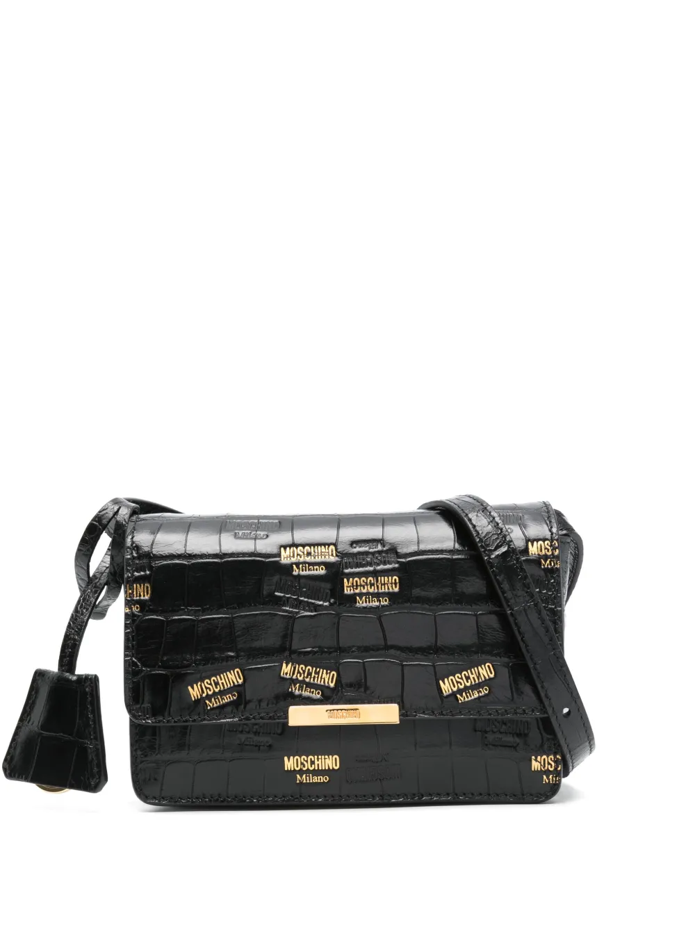 

Сумка через плечо с логотипом Moschino, черный
