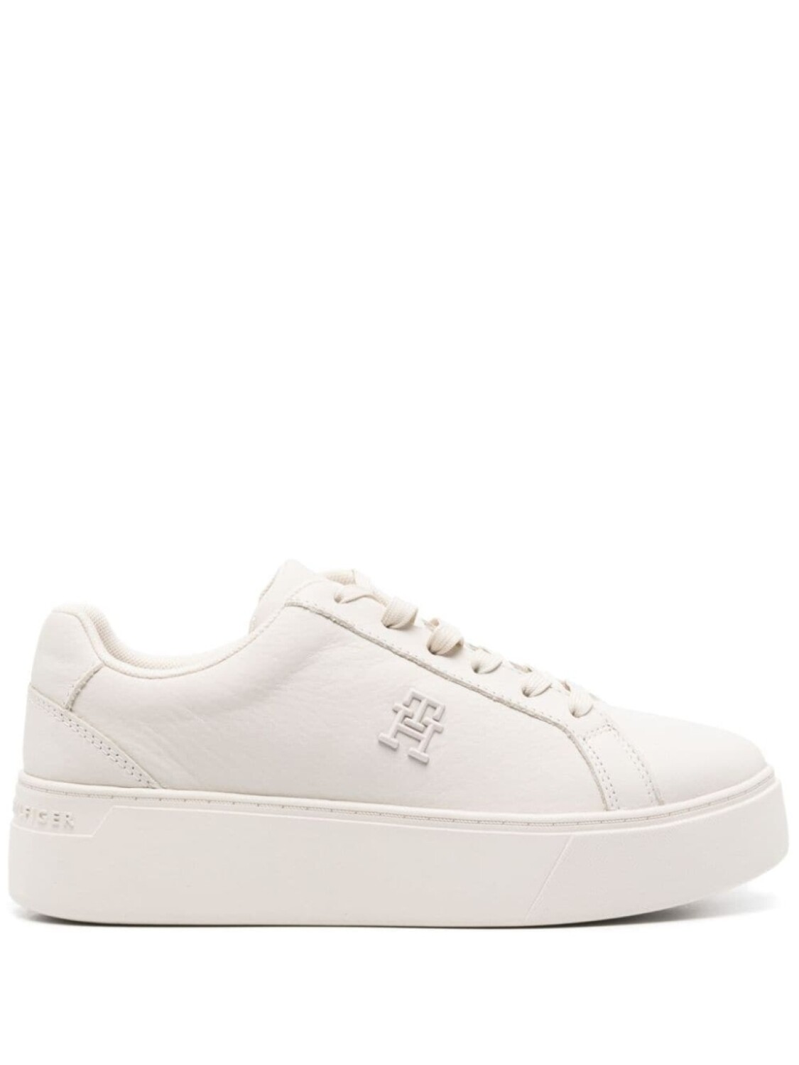 Кожаные кеды Tommy Hilfiger Court на платформе, серый