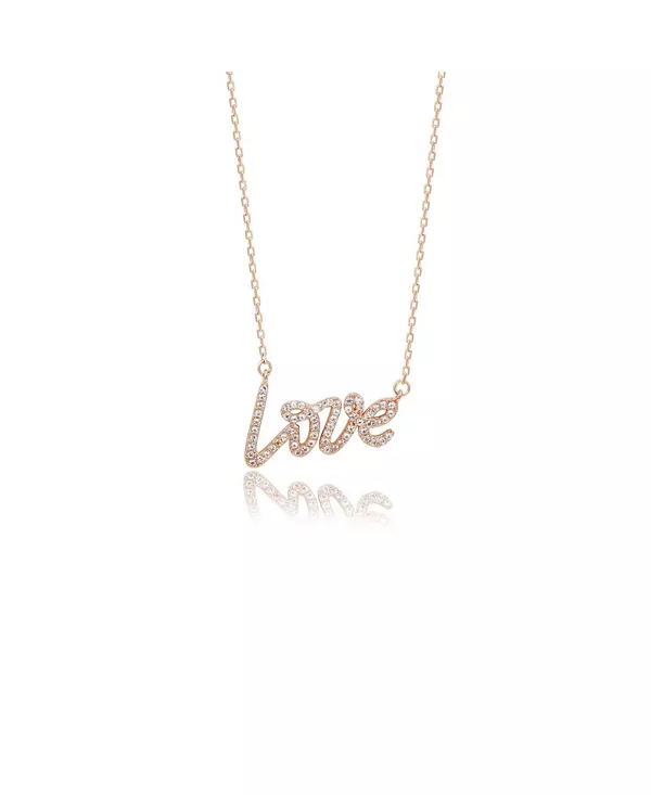 

Ожерелье «любовь» от Suzy Levian Rose из стерлингового серебра с белым топазом Suzy Levian New York, pink