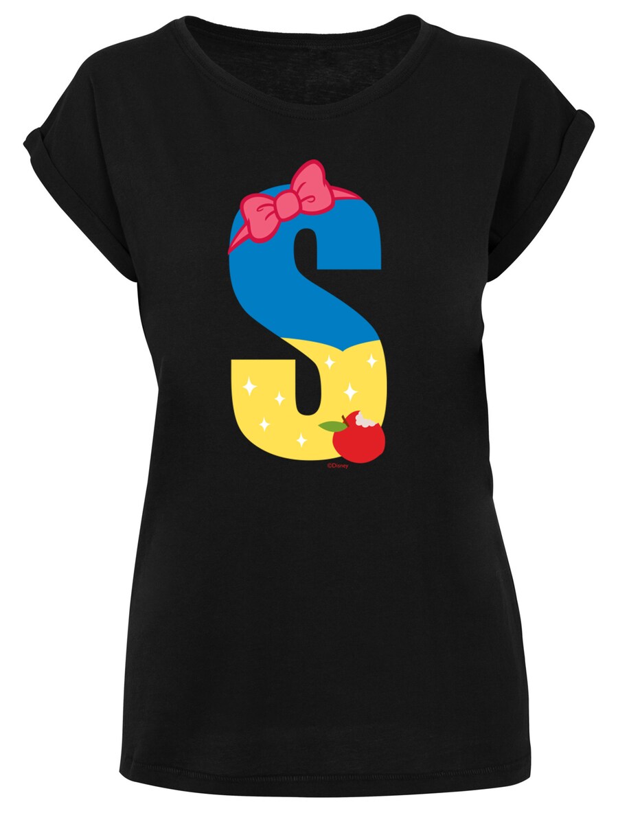 

Футболка F4NT4STIC Shirt Disney Alphabet S Is For Snow White Schneewittchen, черный