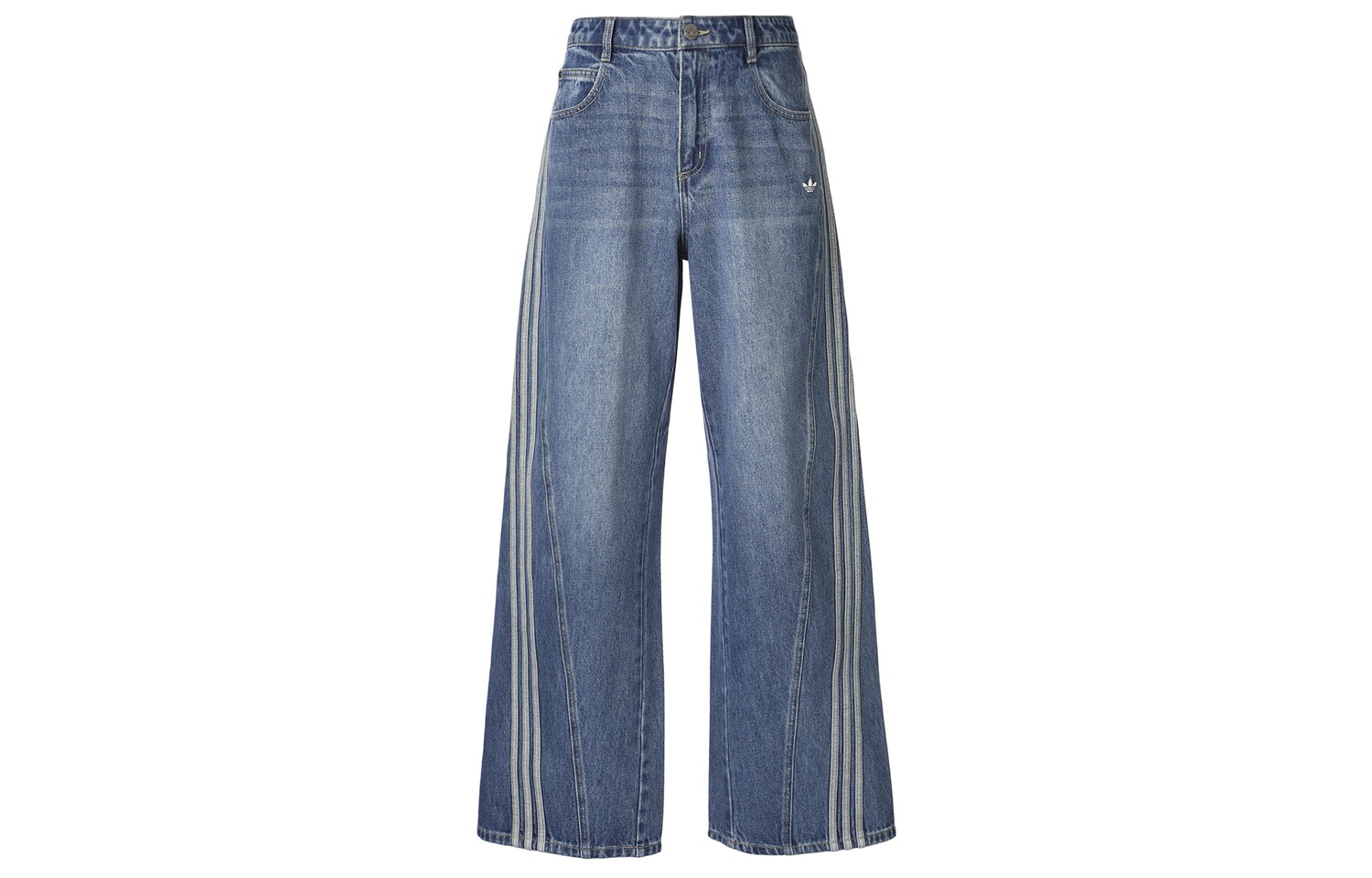 

Adidas Originals Свободные джинсы AW24 женские деним blue