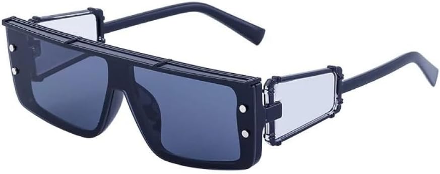 

Солнцезащитные очки в стиле стимпанк прямоугольной формы для женщин, роскошные модные маленькие солнцезащитные очки для мужчин, цельные солнцезащитные очки в стиле панк LVTFCO, Black Gray