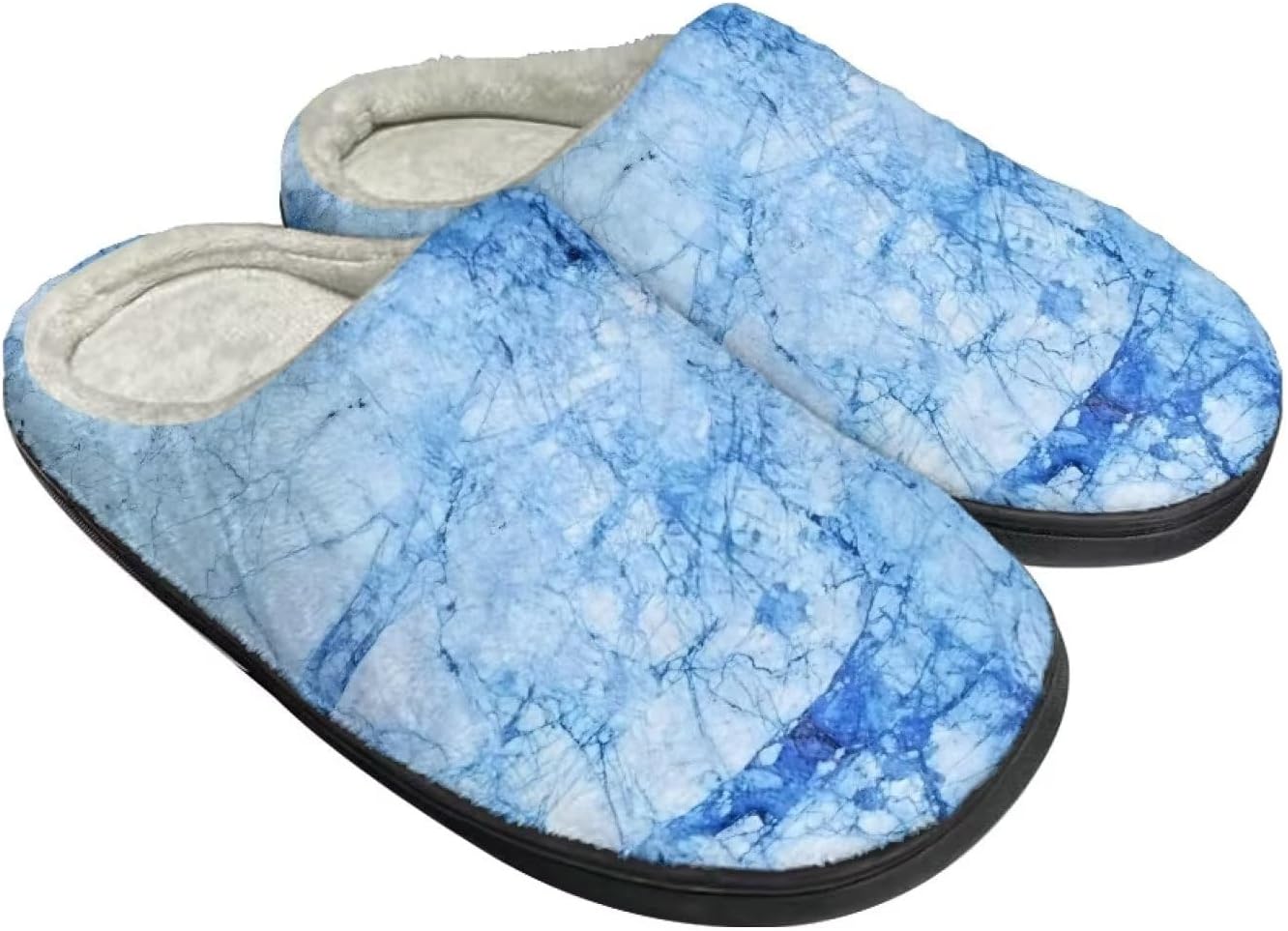 

Унисекс тапочки Howilath из фланели, модные домашние тапочки с теплым и дышащим флисом, размеры-2XL, синий