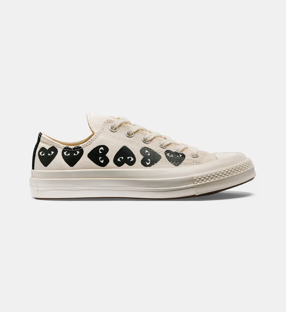 Низкие кеды Comme des Garçons PLAY X Converse из хлопка, бежевый