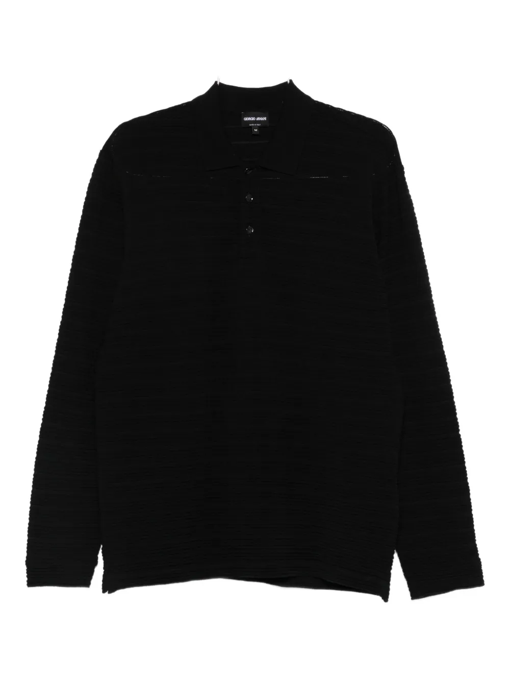 

Рубашка-поло в рубчик Giorgio Armani, черный
