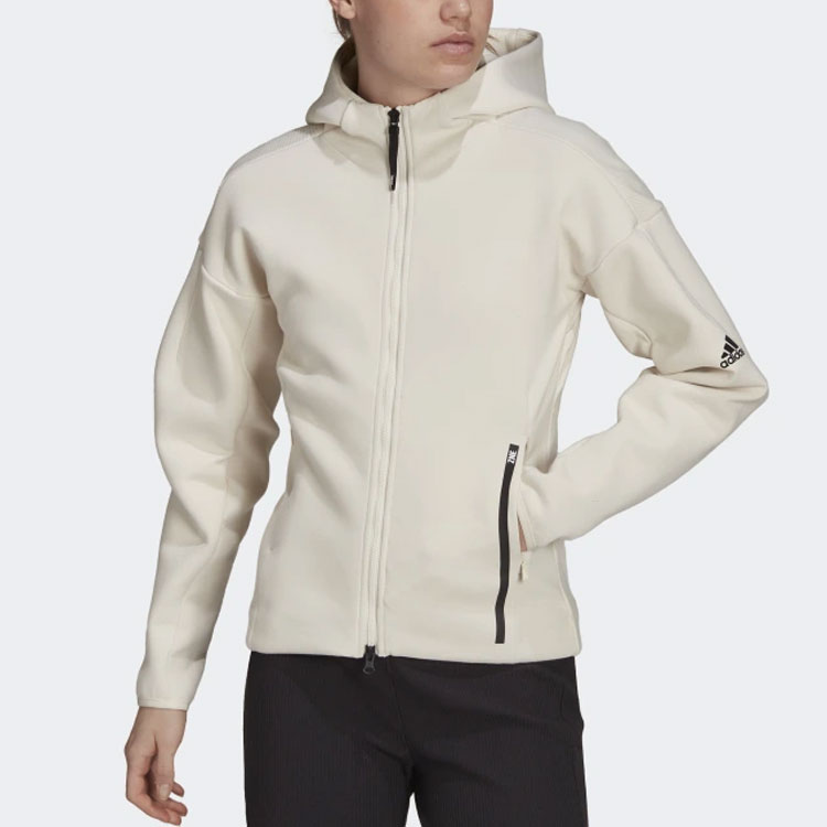 Adidas Куртка Z.N.E. женская желто-белая, Yellow White — фото 4