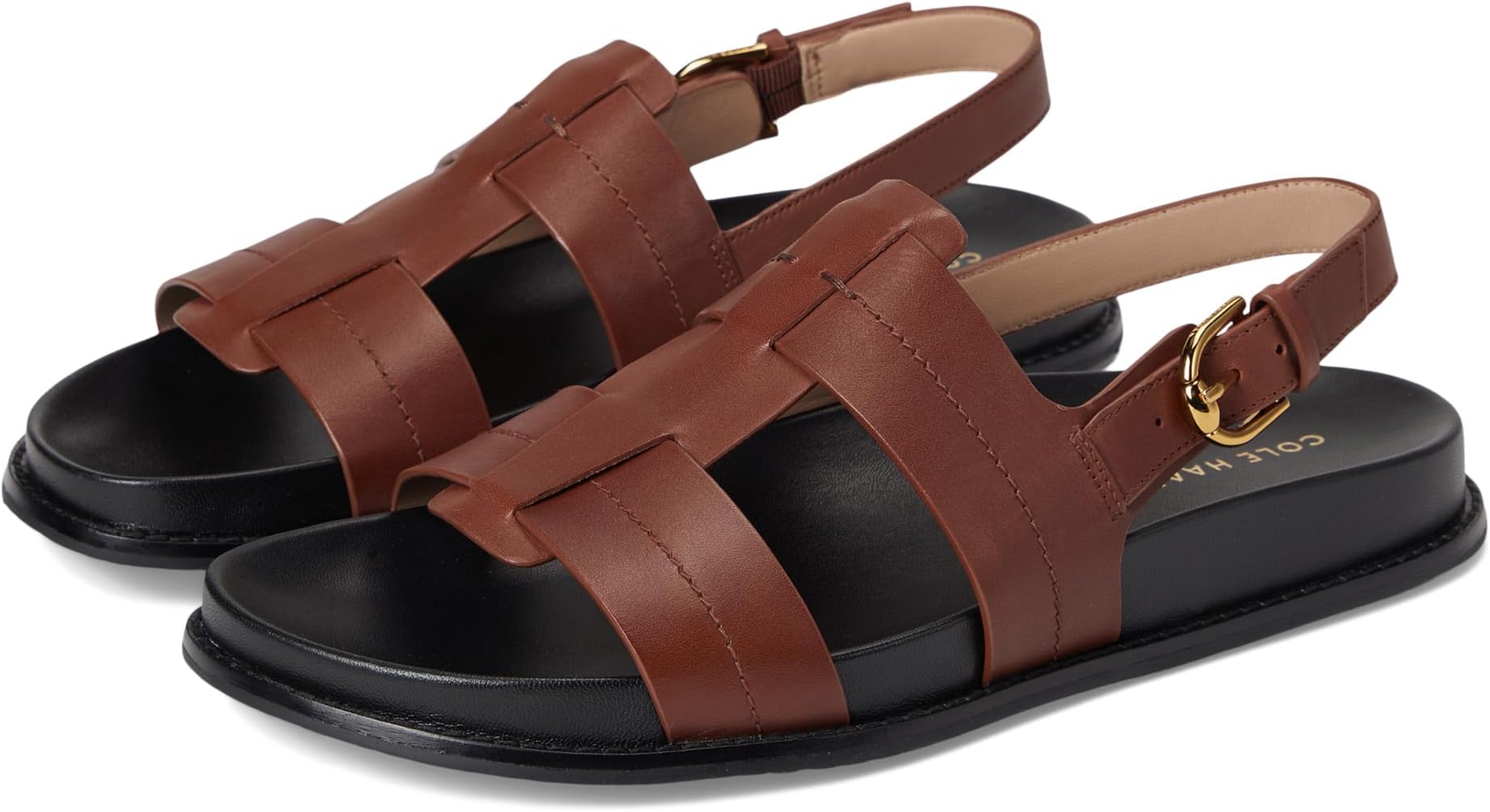 Сандалии Cole Haan Marlee Fisherman Footbed Sandals, цвет Dark Cuoio Leather