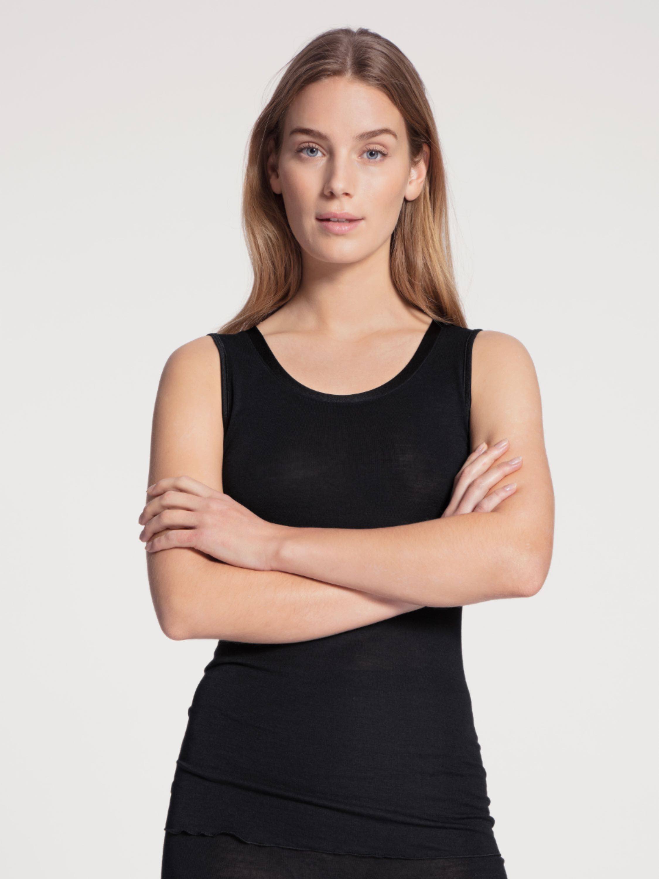 

Майка Calida Tank Top True Confidence Wool & Silk, черный