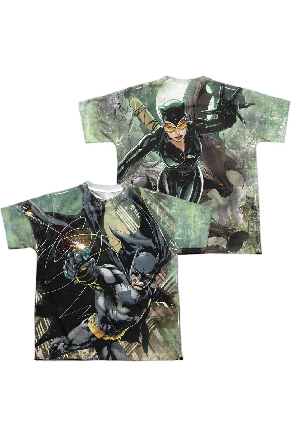 

Футболка с коротким рукавом для детей с принтом Batman Catch (спереди/сзади) Gildan, белый