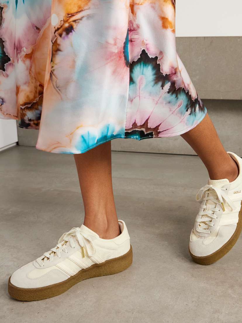 Кроссовки Clot Gazelle с замшевой отделкой и жаккардом Adidas Originals, бежевый — фото 2