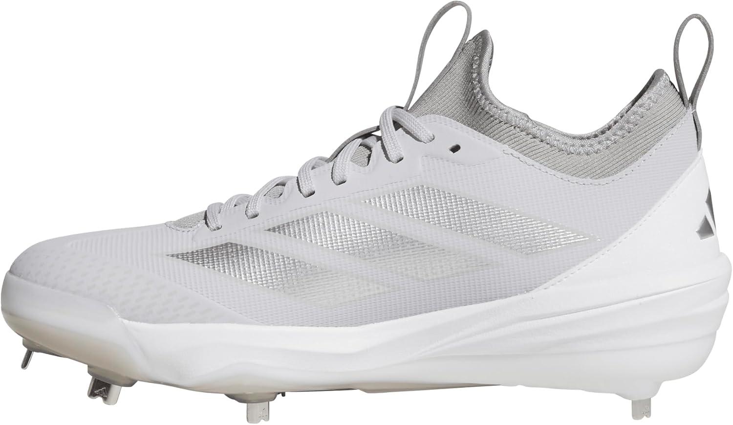 Мужские бейсбольные кроссовки Adidas Adizero Impact 2.0, белый/серый/светло-серый — фото 3