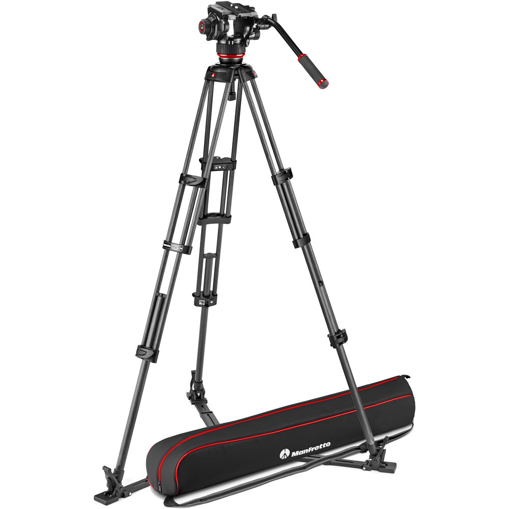 

Жидкостная видеоголовка Manfrotto 504X и карбоновый штатив MVTTWINGC с наземной распоркой