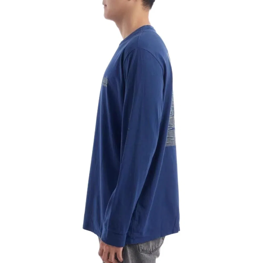 Футболка Patagonia Crew Neck синяя — фото 4