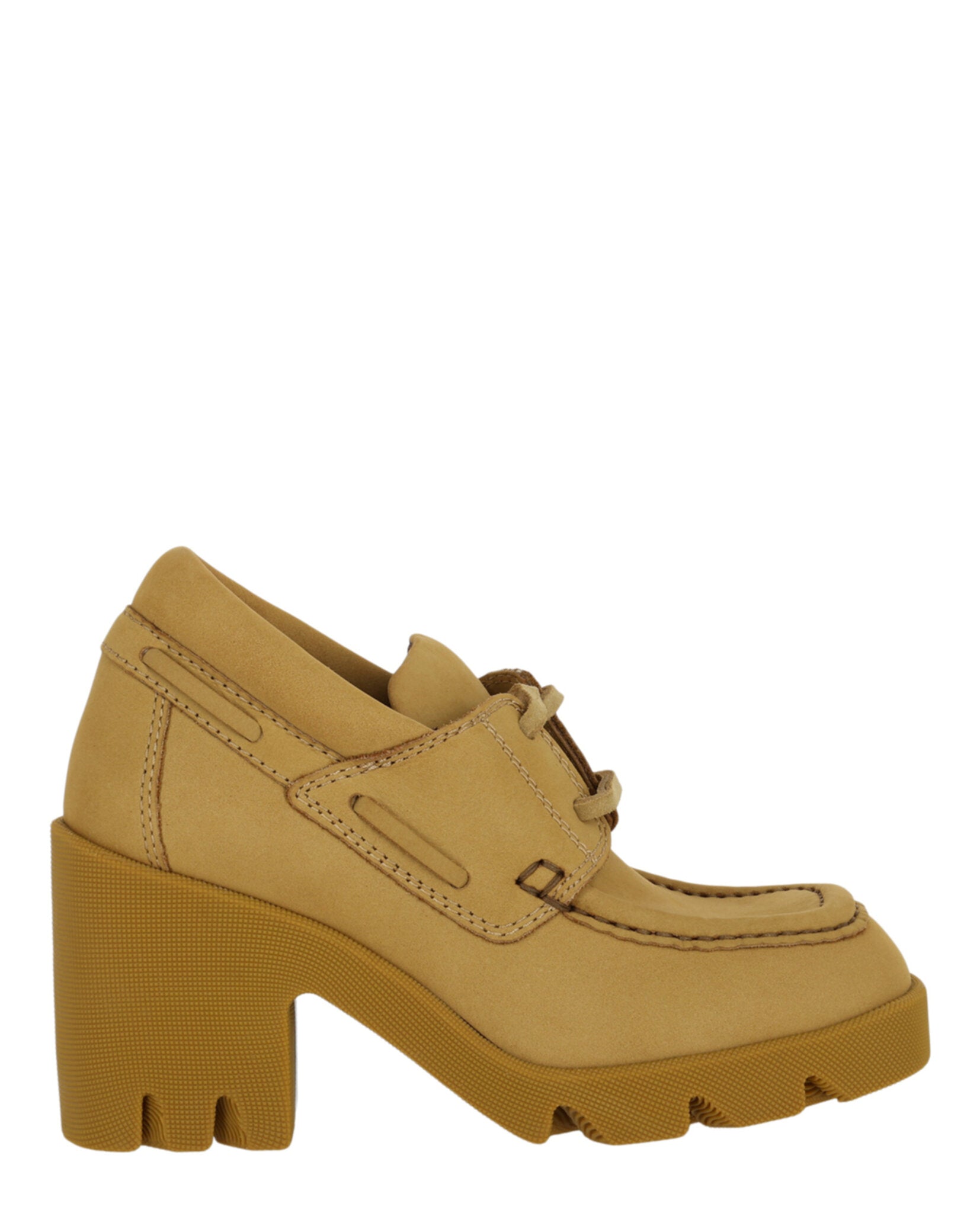 Кожаные туфли на каблуке Stride Burberry, коричневый