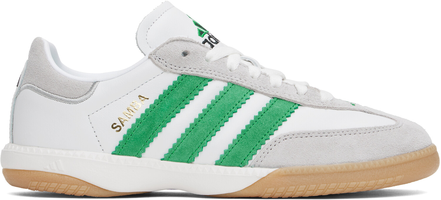 

Бело-зеленые кроссовки Samba MN Adidas Originals, Cloud white/Green/Gum