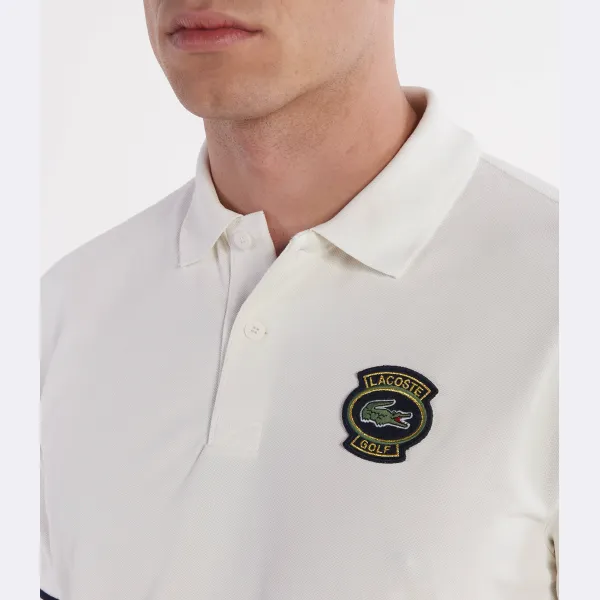 Рубашка поло стандартного кроя Lacoste, белый — фото 3