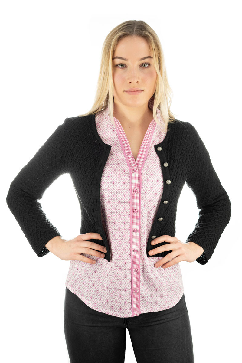 

Кардиган OS Trachten Strickjacke Quivun, черный