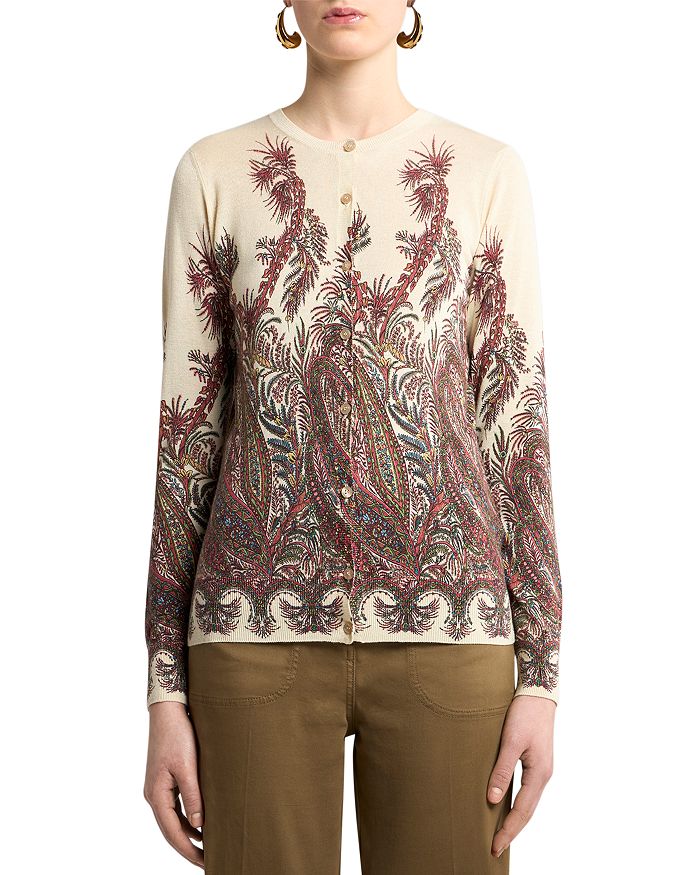 

Кардиган из шёлка и кашемира Etro, белый