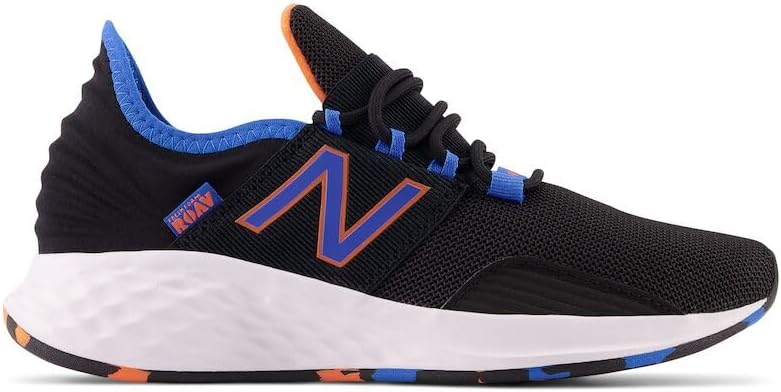 Кроссовки New Balance Kids Fresh Foam Roav V1 на шнуровке, черный/синий — фото 2