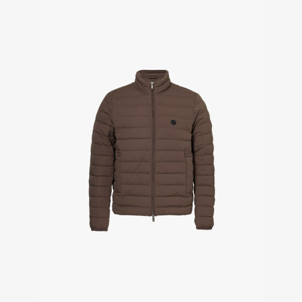 

Стеганая куртка-пуховик Brand-Badge Emporio Armani, зеленый