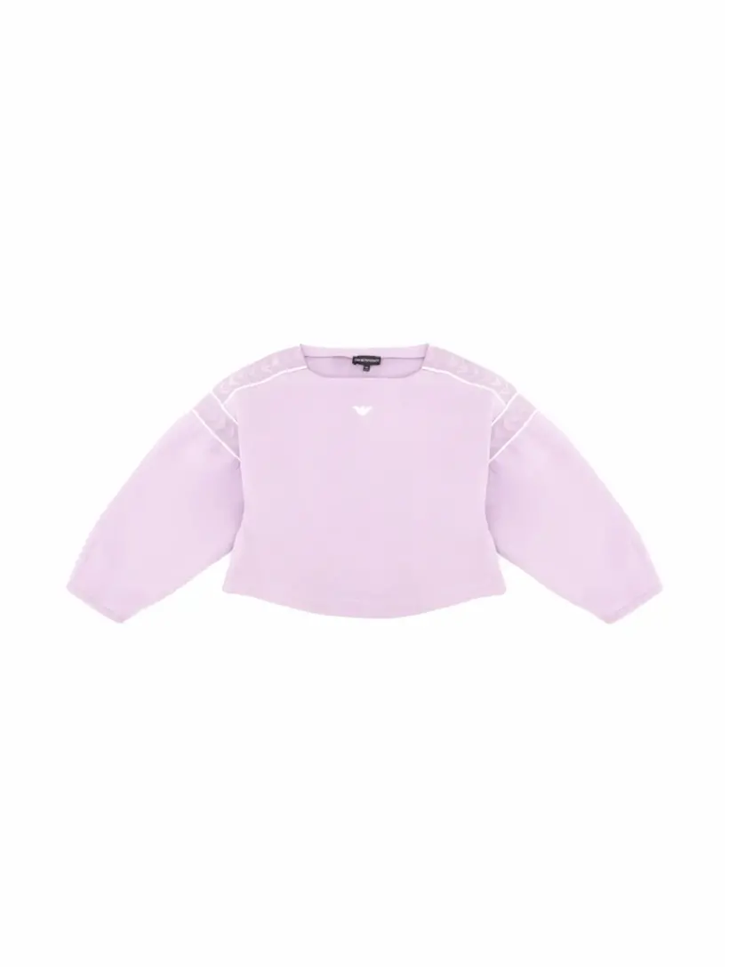 

Хлопковый свитшот с логотипом EMPORIO ARMANI, фиолетовый